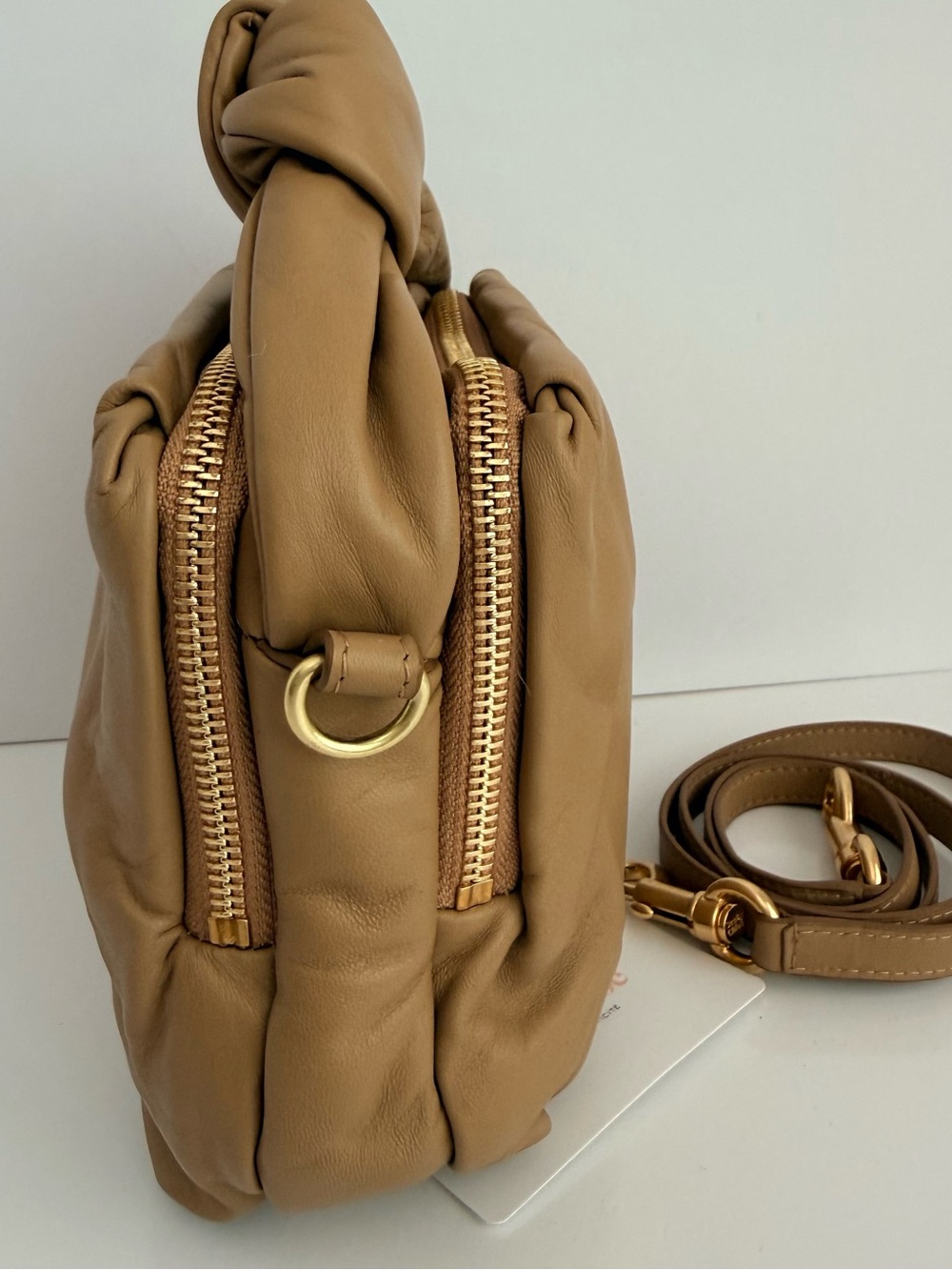 See By Chloe Tan Knotted-Handle Leather Crossbody Bag - Picture 2 of 10